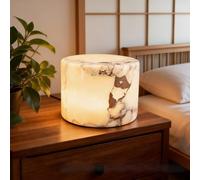 sloiaz Marble Touch Table Lamp, Type-C Rechargeable Natural Stone Night Light with 3-Way Dimmable Warm Glow, Cordless LED Ambient Lamp for Bedroom Bedside Desk(A)