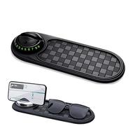 sloiaz Multifunctional Car Anti-Slip Mat,Car Dashboard Support Anti-Slip Pad with Temporary Car Parking Card Number Plate,360° Rotatable Mobile Phone Stand On-Board Anti-Slip Pad(#D)