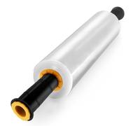 Slomg 15'' 1000 Ft 60 Gauge Stretch Film Roll, Industrial Strength Wide Clear Plastic Wrap with Handles for Pallet Wrapping, Heavy Duty Shrink Cling Wrap for Furniture Packing Shipping Moving Supply