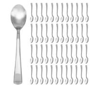 Slomg 200 Pack Silver Plastic Spoons, 6.9 Inches Disposable Heavy Duty Tasting Silverware, Reusable Heavyweight Dessert Coffee Cutlery, Serving Utensils for Catering Parties Wedding Restaurant Dinner