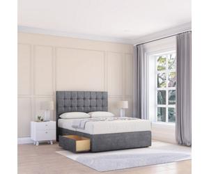 Sloomy 2Ft6 Alabama Divan Bed Base Armour Coinston ,no Drawers & 26" Struts Headboard - Small Single