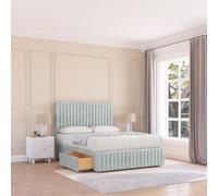 Sloomy 2Ft6 Madison Divan Bed Base Silver Naples 2 Drawers, 12" Footboard & 26" Struts Headboard - Small Single