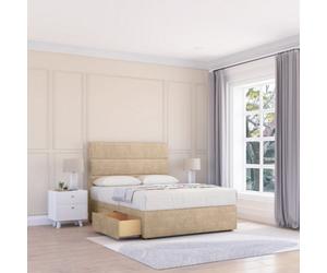 Sloomy 2Ft6 Texas Divan Bed Base Almond Coinston ,no Drawers & 26" Struts Headboard - Small Single