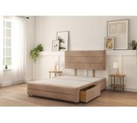 Sloomy 4Ft Monaco Divan Bed Base Mink Naples ,4 Drawers, 12" Footboard & 26" Struts Headboard - Small Double