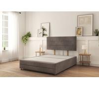 Sloomy 4Ft Monaco Divan Bed Base Slate Naples ,no Drawers, 12" Footboard & 26" Struts Headboard - Small Double