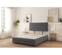 Sloomy 4Ft Monaco Divan Bed Base Steel Plush ,no Drawers, 12" Footboard & 26" Struts Headboard - Small Double