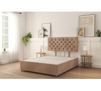 Sloomy 4Ft6 Mayfair Divan Bed Base Mink Naples ,no Drawers & 26" Struts Headboard - Double