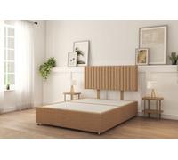 Sloomy 6Ft Manhattan Divan Bed Base Latte Dumfries ,no Drawers & 26" Struts Headboard - Super King