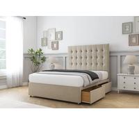 Sloomy Alabama Coniston Divan Set 2 Drawers-54" Headboard in Cream | Size: Super King Sloomy Cream Super King