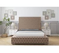 Sloomy Ambassador Mink Plush Bed Frame With Mattress With 50" Upholstered Headboard 3' Single