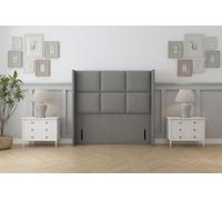 Sloomy Beaumont 54" Wingback Headboard Pewter Tweed 4' Small Double