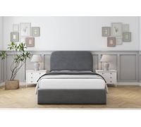 Sloomy Belvoir Coniston Frame-Mattress - 45" Upholstered Headboard in Dark Grey | Size: Single Sloomy Dark Grey Single