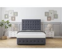 Sloomy Berlin Steel Plush Divan Bed Set No Drawers With 54" Floor Standing & 12" Footboard 2'6 Small Single
