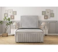 Sloomy Boston Chrome Silver Naples Bed Frame With 50" Upholstered Headboard 3' Single