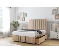 Sloomy California Plush Divan Set 2 Drawers-54" Headboard-Footboard in Stone | Size: Small Single Sloomy Stone Small Single