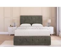 Sloomy Cambridge Dumfries Divan Set 2 Drawers - 54" Headboard-12" Footboard in Light Grey | Size: Small Double Sloomy Light Grey Small Double