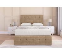 Sloomy Cambridge Mink Naples Divan Bed 4 Drawers-26" Strutted Headboard 12" Footboard 4'6 Double
