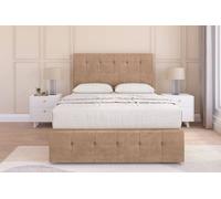 Sloomy Cambridge Naples Divan Base 2 Drawers-54" Headboard & 12" Footboard in Light Sand | Size: Small Double Sloomy Light Sand Small Double