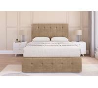 Sloomy Cambridge Naples Divan Base No Drawers-26" Headboard & 12" Footboard in Light Brown | Size: Single Sloomy Light Brown Single