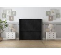 Sloomy Camden 54" Wingback Headboard Black Naples 6' Super King