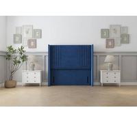 Sloomy Camden 54" Wingback Headboard Navy Plush 5' King
