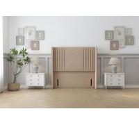 Sloomy Camden 54" Wingback Headboard Pebble Plush 6' Super King
