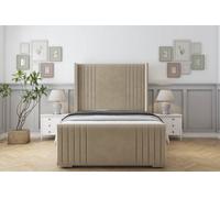 Sloomy Camden Almond Coniston Bed Frame With 50" Upholstered Wingback Headboard 5' King