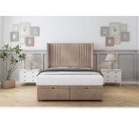 Sloomy Camden Mink Naples Ottoman Bed Base With 54" Wingback Headboard 3' Single
