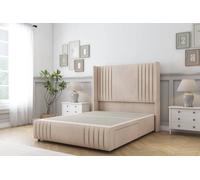 Sloomy Camden Naples Divan Base 2 Drawers - 54" Wing Headboard-Footboard in Light Sand | Size: Super King Sloomy Light Sand Super King