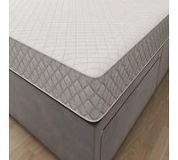 Sloomy Essentials Grey Diamond Bonnell Hybrid Quilted Spring Mattress 24cm in White | Size: Small Single Sloomy White Small Single