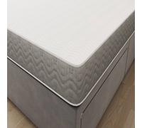 Sloomy Essentials Grey Wavy Bonnell Hybrid Quilted Spring Mattress 24cm in White | Size: Double Sloomy White Double