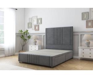 Sloomy Harrington Armour Coniston Divan Bed 2 Drawers Left Side-54" Floor Standing Headboard 12" Footboard 2'6 Small Single