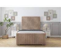 Sloomy Harrington Mink Naples Bed Frame With 50" Upholstered Headboard 5' King