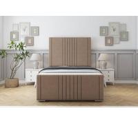 Sloomy Harrington Mink Plush Bed Frame With Mattress With 50" Upholstered Headboard 6' Super King