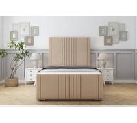 Sloomy Harrington Pebble Plush Bed Frame With 50" Upholstered Headboard 4'6 Double