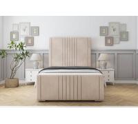 Sloomy Harrington Sand Naples Bed Frame With 50" Upholstered Headboard 4' Small Double