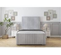 Sloomy Harrington Silver Naples Bed Frame With 50" Upholstered Headboard 6' Super King