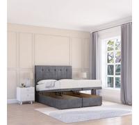 Sloomy Highbury Armour Coniston 2Ft6 Ottoman Bed End Opening With Sprung Memory Mattress & 26" Headboard-Small Single