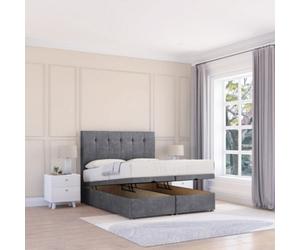 Sloomy Highbury Armour Coniston 2Ft6 Ottoman Bed End Opening With Sprung Memory Mattress & 26" Headboard-Small Single