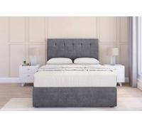 Sloomy Highbury Armour Coniston Divan Bed With Mattress 2 Drawers Same Side With 26" Strutted Headboard 5' King