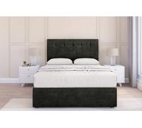 Sloomy Highbury Graphite Dumfries Divan Bed With Mattress 2 Drawers Foot-End With 54" Floor Standing Headboard 5' King