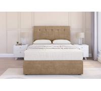 Sloomy Highbury Mink Naples Divan Bed With Mattress 2 Drawers Foot-End With 54" Floor Standing Headboard 6' Super King