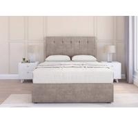 Sloomy Highbury Pebble Plush Divan Bed With Mattress 2 Drawers Foot-End With 54" Floor Standing Headboard 6' Super King