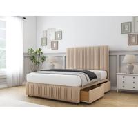 Sloomy Kingsley Plush Divan Set 2 Drawers-54" Headboard-Footboard in Stone | Size: Small Single Sloomy Stone Small Single