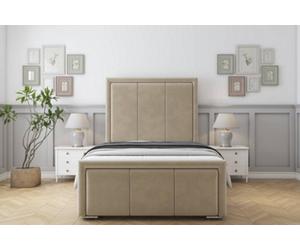 Sloomy Lancaster Almond Coniston Bed Frame With 50" Upholstered Headboard 5' King