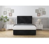 Sloomy Lancaster Black Naples Ottoman Bed With Mattress With 26" Strutted Headboard 3' Single