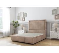 Sloomy Lancaster Mink Naples Divan Bed 2 Drawers Left Side-26" Strutted Headboard 12" Footboard 2'6 Small Single