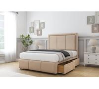 Sloomy Lancaster Plush Divan Set 2 Drawers-26" Headboard-Footboard in Stone | Size: Small Double Sloomy Stone Small Double