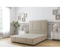 Sloomy Lisbon Coniston Divan Base 4 Drawers - 26" Headboard & 12" Footboard in Cream | Size: Small Double Sloomy Cream Small Double
