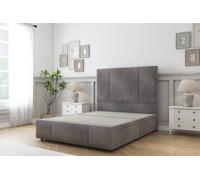 Sloomy Lisbon Naples Divan Base 2 Drawers - 26" Headboard & 12" Footboard in Grey | Size: Small Double Sloomy Grey Small Double
